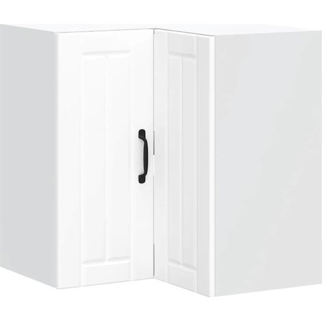 Meubles de Rangement,Armoire d'angle murale de cuisine Lucca blanc bois d'ingénierie CFW585943 (1/5)