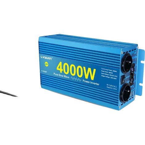 Reiner Sinus-Wechselrichter, LCD-Bildschirm, vielseitige Eingangsspannung, 24 V, 4000 W, 2 EU (1/2)