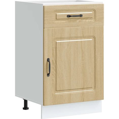 Mueble de cocina Kalmar con puerta y patas ajustables 50 x 46 x 81,5 cm madera de ingeniería roble Sonoma 020049903 (1/5)