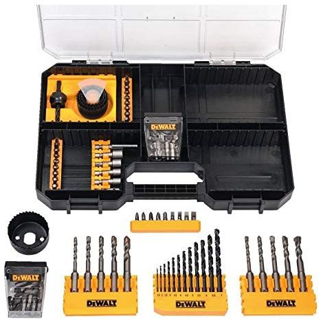 Dewalt – Coffret de forets pour perceuse 102 pièces – DT71583QZ – 33 forets mixtes, 12 HSS, 10 SDS, 21 embouts – Compatible TSTAK pour rangement optimisé (1/3)