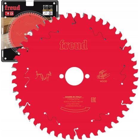 Lame pour scie circulaire portative FREUD - Ø260 2,4/1,8 AL30 Z60 BA -5° - F03FS09760 -FR26W001M