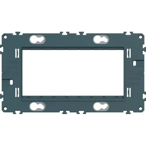 Soporte fijación hager 4 módulos entraje 57 mm metal plástico
