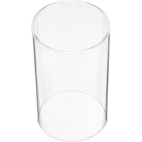 Abat-Jour Cylindrique en Verre 7X20 CM, Cache-Bougie Ouvert Transparent, Protection Anti-Vent pour Bougies Domestiques, Accessoire pour Bougeoirs Décoratifs (1/5)