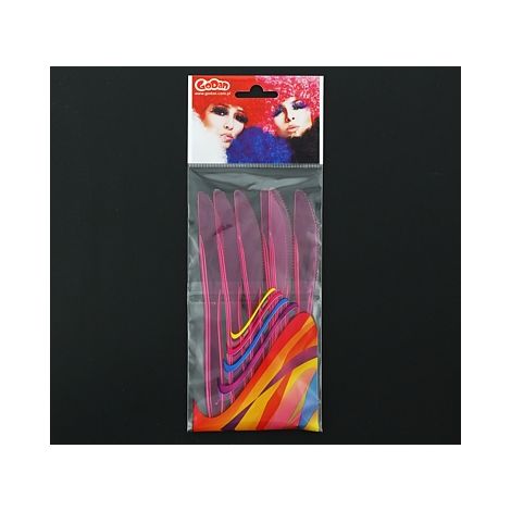 Cuchillos fucsia de primera calidad, 6 unidades.