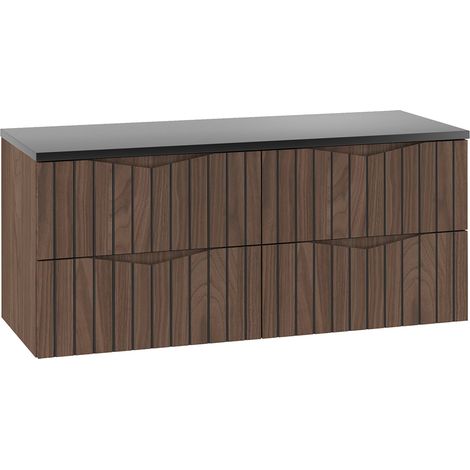 Mobile bagno senza lavabo Siena marrone e nero 120cm (1/5)