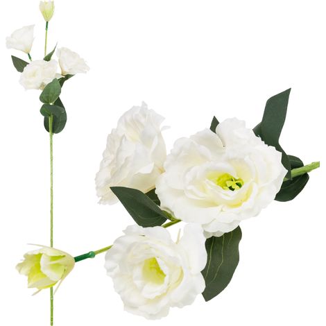 Eustoma-Zweig, 4 Blütenstände, weiß, zarte Wildrose CV21840-1 (1/5)