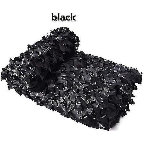 Filet camouflage renforcé 3x5m 3x8m 3x10m 4x5m Piscine Plage Pavillon Jardin Parasol Filet camouflage 7 couleurs Noir noir-FS- noir (1/5)