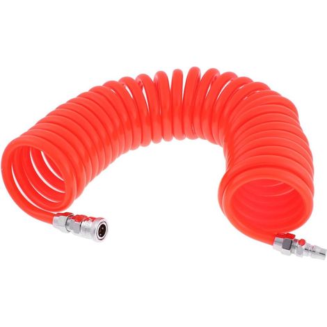 Tuyau d'air spiralé en polyuréthane orange de 9 mètres long et 12 mm x 8 disponible sur sourcing (1/3)