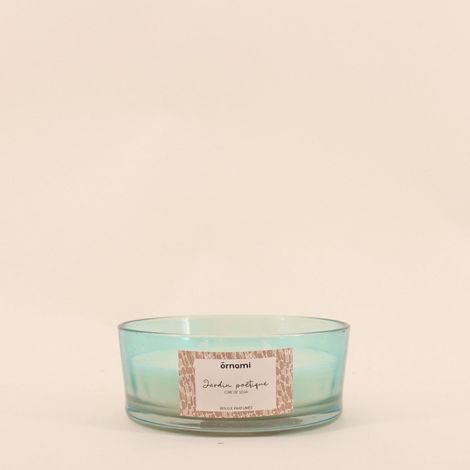Bougie parfumée cire de soja 4 mèches "jardin poétique" 380g