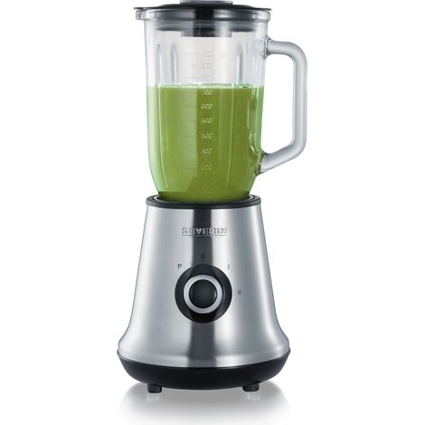 SEVERIN SM3737 Blender classique avec extracteur de nutriments Mix+Go - Inox (1/5)