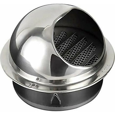 Sortie D Air Murale - Couvercle De Ventilation Sphérique En Acier Inoxydable - Pour Hotte Cuisine Extérieure - Diamètre 150 mm - 1 Pièce (1/5)