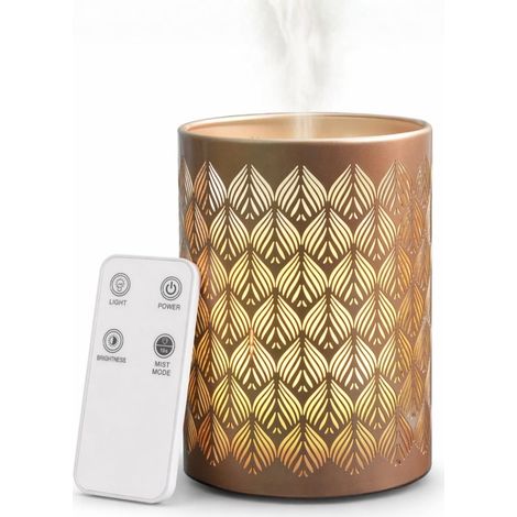 Diffuseur Huile Essentielle Vienne – Diffusion Ultrasonique Multifonction Aromathérapie à Froid – Parfum Maison - Télécommande et Éclairage LED Coloré – Métal et Verre (1/5)