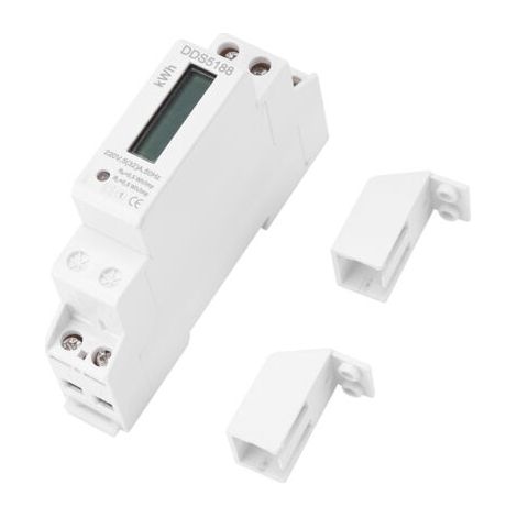 Compteur électrique électronique LCD 220 V monophasé sur rail DIN 5-32 A (1/5)