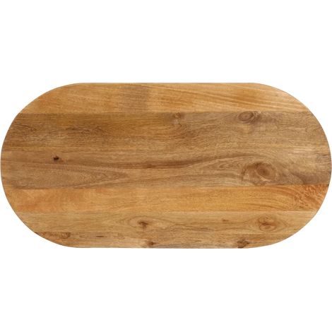 Dessus de table 110x50x3,8 cm ovale bois massif de manguier (1/5)