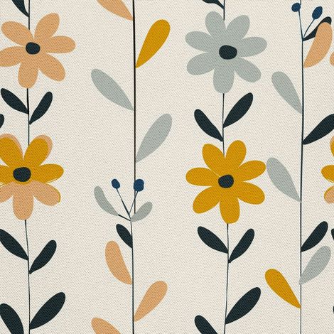Tissu décoratif d'extérieur Oxford - Motif Fleurs I DX5311 (1/5)