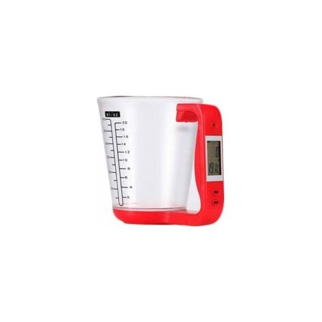 Verre doseur Verre Mesureur Numérique avec Balance de Cuisine Cruche de Mesure avec Numérique Ecran (1/5)