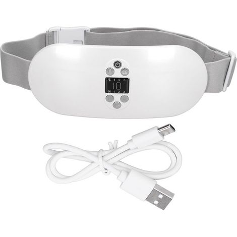 Ceinture chauffante électrique sans fil pour ventre, appareil d'électrostimulation (EMS) et minceur abdominale, coussin thermique portable pour menstruations. (1/5)