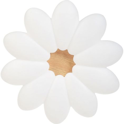 Lampada da parete a soffitto a forma di fiore Luci LED integrate Lampada per la stanza dei bambini Bianco Tinau