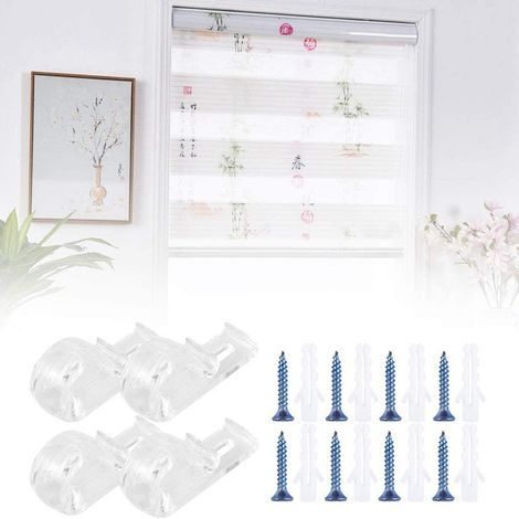 Crochets de positionnement pour accessoires de rideaux, ensemble de 8 pièces, crochets de positionnement et de fixation pour stores vénitiens, accessoires inclus.
