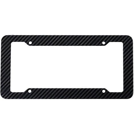 Schwarzer Carbon-Halter, universeller Kennzeichenrahmen, Kfz-Kennzeichenhalter