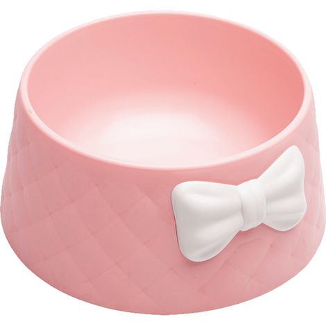 Gamelle pour chiens et chats avec nœud papillon, en polypropylène, surface lisse, légère, 1 pièce (1/5)
