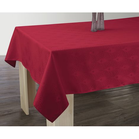 Nappe Anti-taches Damassée Rouge - Rectangle 150 x 240 cm (1/3)