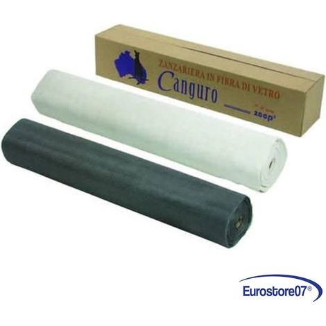 ZANZARIERA IN FIBRA VETRO EXTRA cm.80 x mt.50 - colore bianco - maglia 18/16 (1/4)