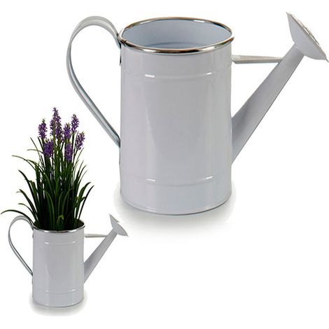 IBERGARDEN macetero regadera blanca 35,5x15,7x18 cm , Macetero regadera blanca 35,5 x 15,7 x 18 cmIdeal para decoración o maceteroFabricado en chapa de alta calidadMedi