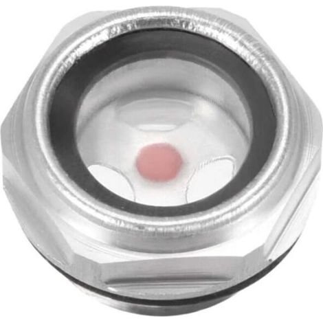 Manómetro de aceite, visor, conexión para compresor de aire, rosca macho de 1/2 PT, tapa de aleación de aluminio con junta tórica (1/3)