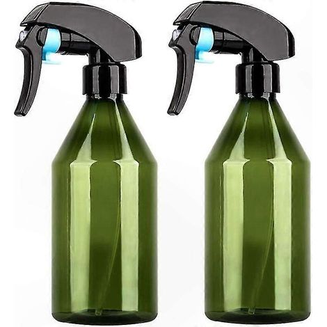 2er-Packung mit 300-ml-Sprühflaschen in durchsichtigem Grün, leere Gartenspritze aus Kunststoff mit Pumpe, Gewicht 60 g (1/3)