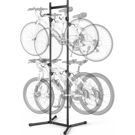 Support de Rangement pour 4 Vélos, Support Vélo Vertical Autoportant (1/5)