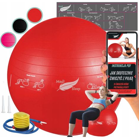 REHABILITATIONS-GYMNASTIKBALL FÜR ÜBUNGEN FITNESS-TRAINING MIT PUMPE 65cm