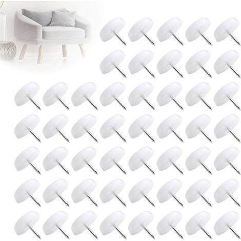 50 PCS Patin Chaise Glisse, Patins Chaise a Clouer pour Meubles pour Chaises Anti Bruit Tampon Pied de Chaise Patin Chaise à Clouer pour Meubles Chaise Bureau (1/5)