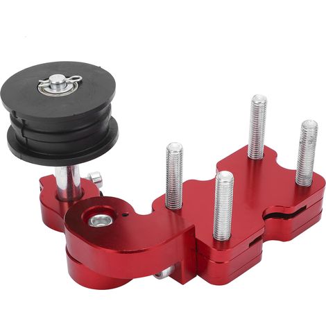 Tendeur de chaîne de moto à réglage automatique universel pour VTT, véhicules tout-terrain et motos cross (rouge) (1/5)