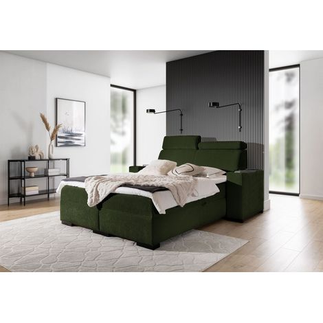 Boxspringbett Bett NESTOR 120x200cm Set.1 in Stoff Dress Me Grün (1/5)