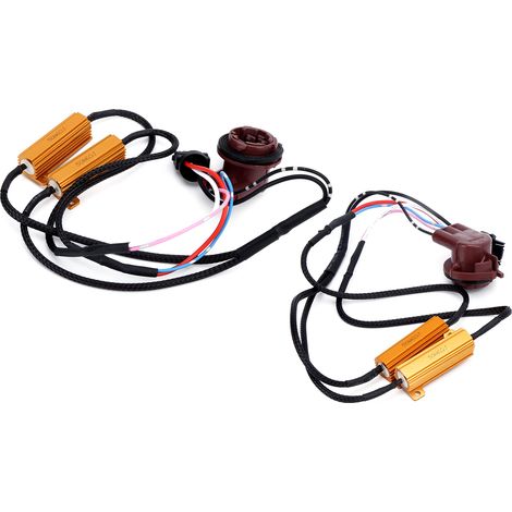 2 ampoules LED 3157A 50W Résistance de charge Anti-erreur Flash Décodage pour Phares et Antibrouillards Auto (1/5)