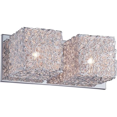 Wandleuchte Selvino, Metallapplikation, Silber (1/4)