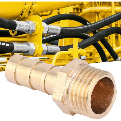 Lot de 5 raccords filetés mâles G1/4 en laiton pour tuyauterie, pour gaz et liquides, 8 mm (1/5)