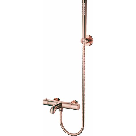 Aloni Wannenarmatur mit Thermostat und Handbrause Kupfer gebürstet Aloni Wannenarmatur mit Thermostat und Handbrause Kupfer gebürstet (1/2)