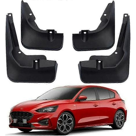 4 bavettes de protection pour Ford Focus MK4 Hatchback ST-Line 2019-2020, kit de protection anti-boue avant et arrière sur mesure, résistant aux projections de boue et d'éclaboussures. (1/5)