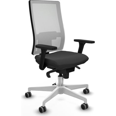 Sedia da ufficio piqueras y crespo Horna bianco simil pelle
