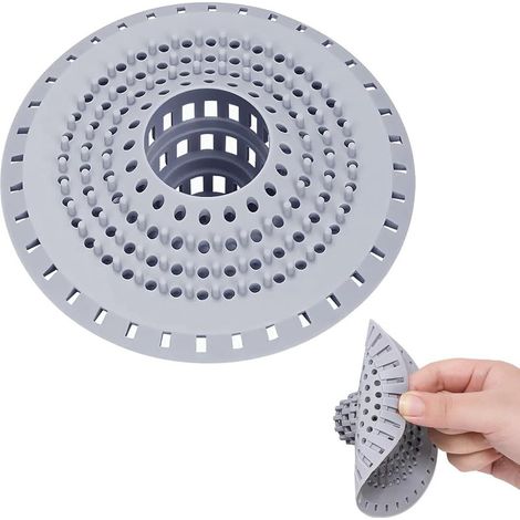 Silikon-Abflussschutz, Silikon-Haarfänger für Duschen, Haarfilter für Badewanne, Dusche, Abfluss, Küche, Badezimmer, Waschküche (1/5)