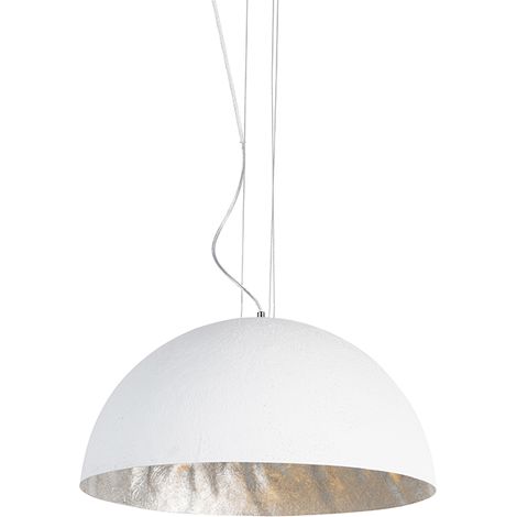 QAZQA Lámpara colgante moderna blanca 50 cm - Magna