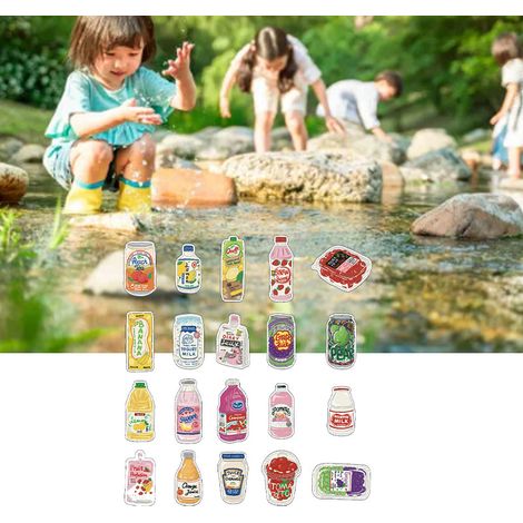 40 autocollants alimentaires mignons à personnaliser pour agenda, scrapbooking, bouteilles d'eau, ordinateur portable, téléphone, guitare, bagages et boissons. (1/5)