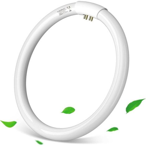 - Tube fluorescent circulaire T9 de 32W, culot G10Q, Lumière blanche froide 6500k, 2100 lumens. CRI ≥ 80, équivalant à ampoule halogène de 131W, économie d’énergie. Diamètre de 30cm. (1/5)