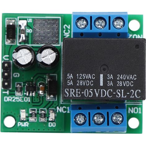 DR25E01 Module de relais bistable bipolaire bidirectionnel à verrouillage automatique DPDT pour moteurs LED, domotique, 5 ADC, 5 V (1/5)