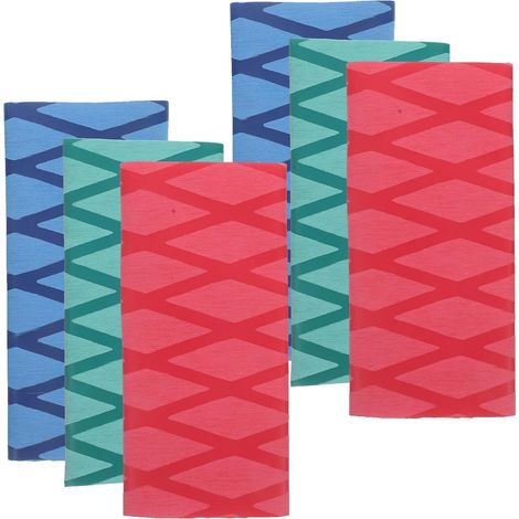 Lot de 6 housses de cuisine antidérapantes bleues et vertes (1/4)