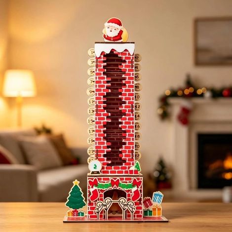 Fun, portable, cute, and innovative wooden Christmas Advent calendar