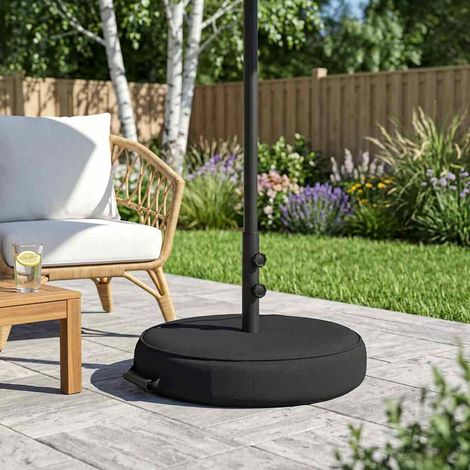 Base de sombrilla de patio 50 x 50 cm Acero Negro