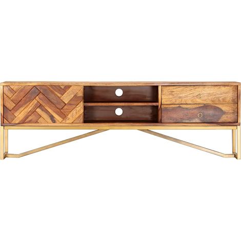 vidaXL Mueble para TV madera maciza de acacia 140x30x45 cm (1/2)